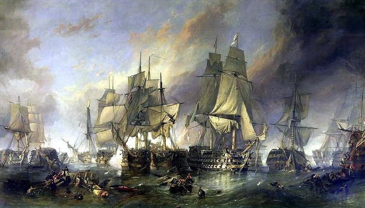 Clarkson Frederick Stanfield The Battle of Trafalgar China oil painting art